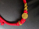 周大福  长乐未央福字 定价黄金转运珠配手绳 EOR1001 实拍图