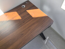 韵他实木电脑桌子双人电竞桌台式办公桌简约现代学习桌长方形书桌 黑胡桃桌+黑架【升级特厚30mm】 240*60*75cm 实拍图