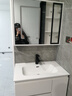 荣洁（RONGJIE）65cm75/85/95/105厘米浴室柜陶瓷一体盆现代简约洗脸卫生间洗漱台 白75cm陶瓷一体盆+玻璃豪华镜柜 实拍图