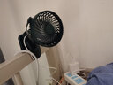 XAXR USB小风扇桌面夹子风扇可充电小台扇大风力低音台式风扇循环冷风扇办公室宿舍床头多功能小型风扇 绿色1.2米USB插电款|2档大风力 实拍图