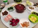 富得莱饭菜保温板 新款暖菜板+火锅+自动旋转家用餐桌垫多功能带电磁炉电陶炉 圆形加热菜板电热板转盘 3000w电磁炉火锅电动转盘|岩板纹 100cm 实拍图