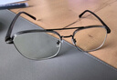 WAN XIN 新款 1.67超薄高清防蓝光镜片男可配度数送商务眼镜框女Z 9051黑银 时尚眉线框加大加宽 配万新1.60MR-8超薄防蓝光镜片 实拍图