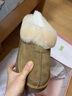 他她（TATA）雪地靴2025冬厚底毛绒靴保暖低帮棉鞋加绒毛毛鞋WDX17DM5 土黄/米白（半绒半毛） 34 实拍图