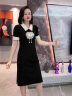 茵乐黎（YINLELI）轻奢女装新中式国风连衣裙夏季高级质感时尚洋气显瘦遮肚休闲裙 黑色 M（建议85-105斤） 晒单实拍图