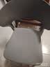 铜强餐椅椅子塑料家用网红餐厅加厚简约现代北欧书桌靠背椅化妆餐桌椅 深灰色 整装发货加强加厚 实拍图