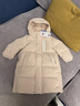 巴拉巴拉童装儿童羽绒服男童外套女童宝宝年冬装大绒被亲子装时尚长款加厚 香草白A版-白鸭绒-清洁度1000 90 实拍图