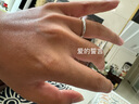MZMZ莫比乌斯环交织爱铂金戒指一对素戒生日纪念日礼物送女友 闭口/刻字轻奢款：金线缠绕对戒 实拍图