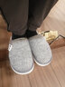 洁丽雅静音棉拖鞋女秋冬季加绒保暖家居室内家用防滑情侣毛毛拖鞋男冬天 灰色 40-41(适合39-40码) 实拍图