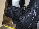 雪地靴男鞋秋冬东北加绒加厚保暖棉鞋防水防滑潮流高帮工装马丁靴 MD03-1黑色【棉鞋】 穿厚袜，建议拍大一尺码 39 实拍图