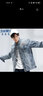 真维斯（JEANSWEST）夹克男2025春夏季亲肤透气刺绣时尚百搭男士牛仔夹克外套黑灰M 实拍图