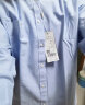 罗蒙（ROMON）牛津纺长袖衬衫男新款休闲纯棉衬衣青年时尚修身衬衫 1085蓝色 41 实拍图