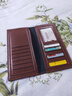 袋鼠新款男士真牛皮长款钱包可放手机潮牌学生大容量软薄皮夹 052丝印咖色品装 实拍图