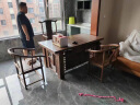 一善一品红木家具非洲鸡翅木（学名：非洲崖豆木）实木茶桌椅组合中式仿古功夫禅意茶台 预付选项 付清尾款发货 单拍不发 实拍图