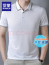 罗蒙（ROMON）【凉感弹力】短袖t恤套装男2025夏季新款休闲Polo上衣裤子两件套 米色（上衣）+黑色（裤子） XL (建议120-140斤) 实拍图