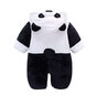 涵菡乐 婴儿外出服0-1岁宝宝连体衣秋冬加厚保暖新生儿连体衣包脚宝宝熊猫造型新生儿满月礼物 黑白熊猫 70码(约0-6月) 实拍图