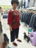 缇米媗妈妈夏装小衫套装中老年女中国风盘扣时尚印花上衣宽松大码两件套 红色（单上衣8066） 2XL建议穿110-120斤 晒单实拍图