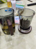 天喜（TIANXI）观山茶水分离杯玻璃高颜值办公室泡茶杯子耐高温过滤喝水茶道杯 青灰色木把+ 55℃恒温杯垫 实拍图