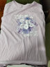 真维斯（Jeanswest）圆领短袖T恤女装夏季新款甜美紫色花朵印花上衣纯棉宽松打底衫JR 浅紫8310 180/100A/XXL 晒单实拍图