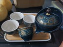 君庄逍遥泡茶壶360度旋转旅行茶具套装家用车载功夫茶杯便携式自动器 缠枝莲逍遥泡 实拍图