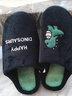 DMPD棉拖鞋男士秋冬季2025新款保暖毛绒家居家厚底防滑月子情侣棉鞋女 黑色【小恐龙】 40-41 适合39-40 实拍图