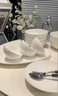 INMIND HOUSE碗碟套装简约高级感轻奢纯白陶瓷碗筷盘子乔迁碗碟金盏花餐具家用 2人食 7件套 实拍图