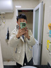 啄木鸟加绒加厚棉服男春秋冬季2024新款男士棉衣外套休闲防寒羽面包绒服 03白色加绒(保暖不臃肿) L (建议100-120斤) 实拍图