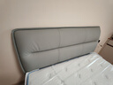 顾家家居（KUKA）京东独家家具卧室百搭耐磨简约奶油风头层黄牛皮双人大床DS8116B 8116【奢华版 云柔亲肤皮】暖烟灰1.5m+亚运潮汐垫 实拍图