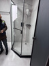 九牧（JOMOO）【定制】极窄小户型钻石移门整体淋浴房一体式淋浴隔断玻璃门E13 枪灰光玻900*1100*2000 实拍图