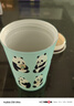 CUP MYSTERY熊猫保温杯陶瓷覆层内胆咖啡杯桌面卡通创意保温保冷办公车载水杯 绿色 实拍图