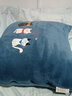 南极人（Nanjiren）冬季加厚抱枕被子两用午睡牛奶绒枕头被汽车载靠枕办公室沙发靠垫 猫咪家族-蓝色【加厚牛奶绒】 大号50cm打开150*190cm(4斤) 实拍图