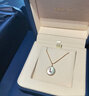 helas赫拉18K金字母定制项链轻奢白贝母锁骨链钻石吊坠送女友新年礼物 吊坠+赠S925链（光金版） L 实拍图