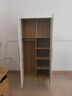 束寻【上门安装】衣柜现代简约实木挂衣杆经济型简易组装出租房卧室 两门80*40*180暖白+胡桃色 自行安装 实拍图