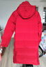 鸭鸭羽绒服女中长款过膝冬保暖白鹅绒极寒外套KXM 暗红色 L 实拍图