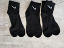 耐克（NIKE） 休闲袜男袜女袜 2026新款透气篮球袜跑步袜三双装中长筒训练袜子 SX7677-010/三双装 XL/28-30厘米/46-50码 实拍图