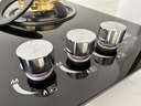 TOOYOPIN三眼燃气灶定时三孔煤气灶天然气灶防爆钢化玻璃多头灶具欧式小尺寸一级能效灶嵌入式家用全铜炉头 黑色液化气款 20Y 实拍图