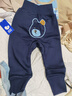 迷你巴拉【pp裤】男女童裤子加绒保暖冬新款高腰长裤 深蓝80821 110 实拍图