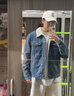 Levi's李维斯男士复古哈灵顿风翻领时尚宽松保暖仿羊羔绒牛仔外套 蓝色 A5784-0002 XS 实拍图