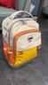 京商日本拉杆书包小学生三到六年级中学生大容量护脊可爬楼三轮拉杆包 三轮黄橙拼色 实拍图