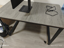 馨美凯电脑桌台式家用简易书桌办公桌简约现代工作台租房卧室学习写字桌 【单桌1.6cm厚桌面】黑架+玛尼灰 长120cm*宽70cm*高74cm 实拍图