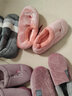 惠夫人情侣包跟棉拖鞋女冬天室内家用保暖防滑家居毛绒男士棉鞋 毛绒包跟 深灰 44-45 (适合43-44码穿) 实拍图