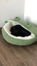 MinkSheen猫窝冬季狗窝垫子可拆洗封闭半封闭猫屋房子保暖宠物窝四季通用 青蛙半棚窝半封闭式【50*50*20】 实拍图