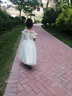安妮优儿（Anneyol）女童礼服裙洋气公主婚礼花童婚纱裙儿童主持人走秀生日钢琴演出服 白色 120 实拍图
