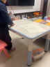 育才儿童桌椅花生桌可升降涂鸦幼儿园学习画画桌宝宝积木玩具游戏桌椅 小蓝鲸长方桌80X60CM 单桌 实拍图