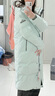 雪中飞【鹅绒】秋冬新款时尚百搭大口袋大长款连帽女士羽绒服女 碧波蓝|5725 S 160/84A 实拍图