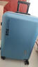 狄斯顿保罗 行李箱拉杆箱万向轮旅行箱时尚学生大容量铝框密码箱登机箱皮箱 冰蓝色 +充电口+可坐人 26英寸 实拍图