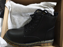 马登工装经典复古马丁靴男英伦风通勤百搭靴子加绒高帮男士休闲皮鞋秋 经典黑色 【硬皮光面6孔/加绒版】 41 (255mm) 男码 实拍图