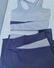 VICTORIATOURIST瑜伽服女套装健身服跑步运动套装女普拉提带胸垫外套三件套蓝XXL 实拍图