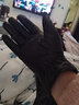 美洲野牛真皮女士手套触屏保暖秋冬季开车防风防寒加绒绵羊皮手套新年礼物 黑色 L 实拍图