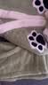 猫人情侣睡袍女士睡衣冬长毛绒【可爱连帽熊猫】浴袍家居服奶绿色XL 实拍图