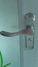 京本卫生间浴室锁室内门锁无钥匙卧室房门锁厕所不锈钢锁通用型门把手 【精抛】125MM孔距-45mm锁舌套装 实拍图